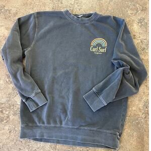 Curl Surf Gray Crewneck Sweatshirt, Women's M
